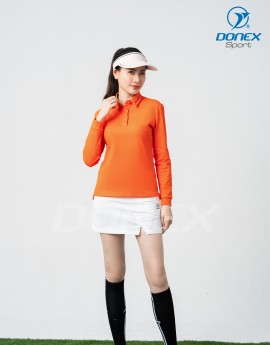 Áo thể thao nữ AC-3848 cam phối navy